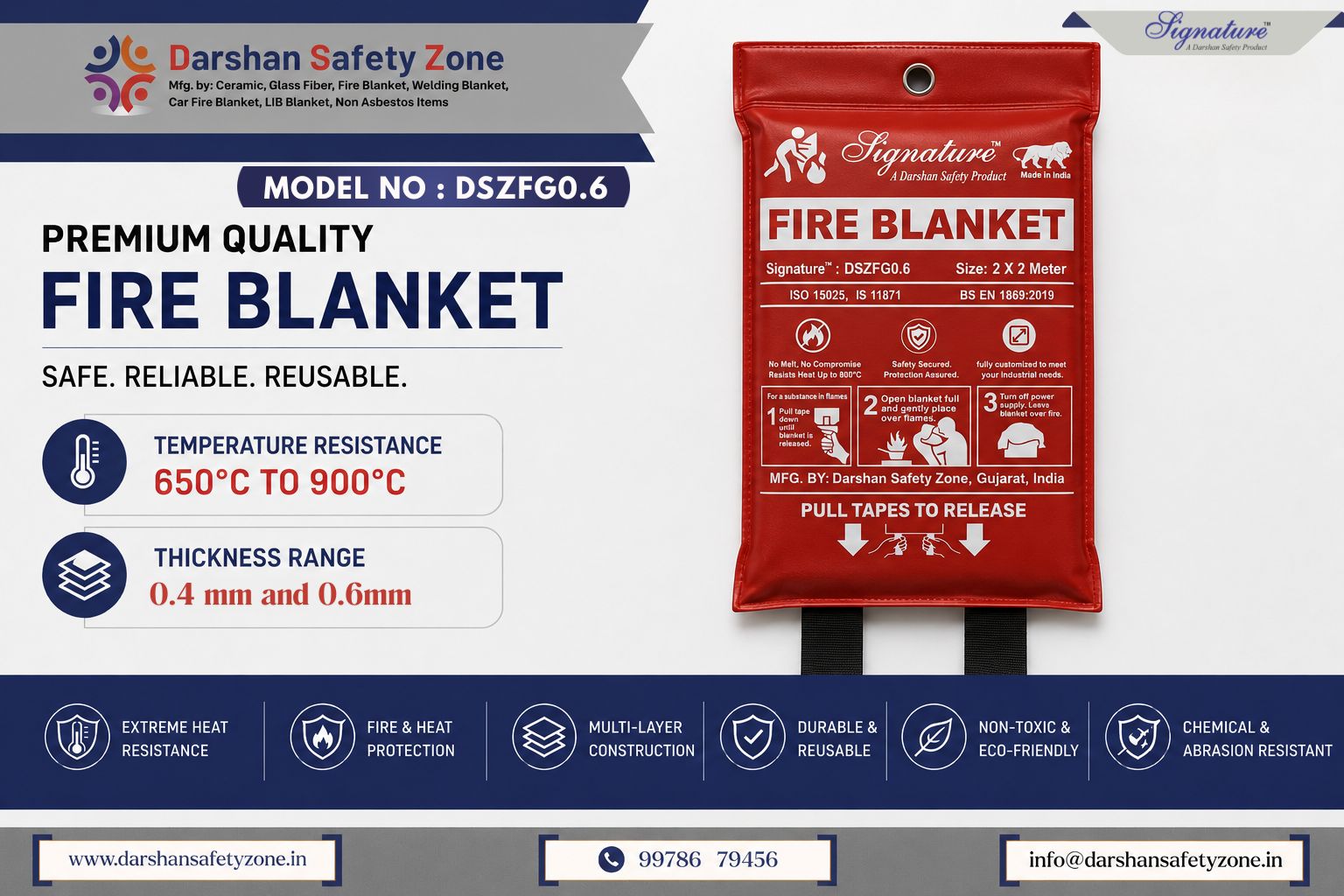 Darshan Safety Zone | Signature Fire Blanket – Ultimate Fire Safety ...